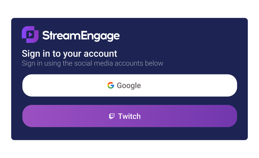 Streamer sign in