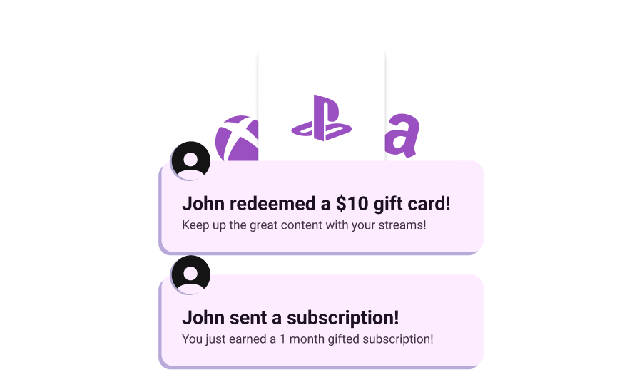 Choose to send a subscription or redeem a gift card